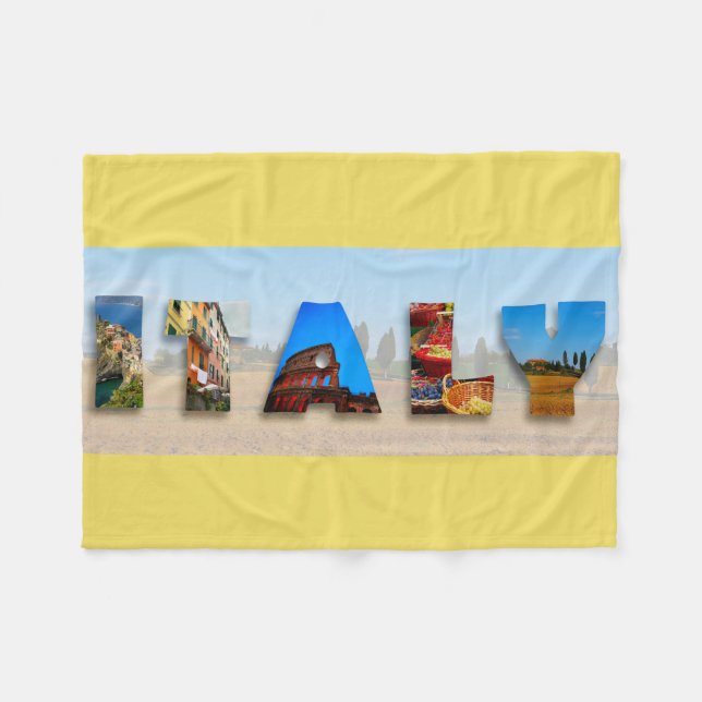 Italy Italian Travel Photos Fleece Blanket (Front (Horizontal))