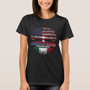 Italy Italian US American USA United States Tree T-Shirt