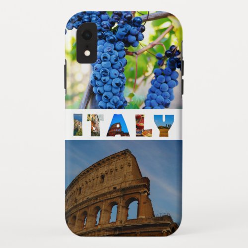 Italy Italian Vacation Photo Collage iPhone XR Case