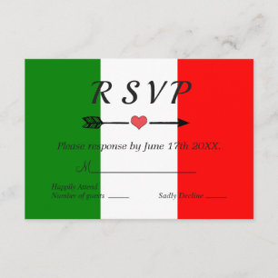Italy Italian Wedding RSVP Card