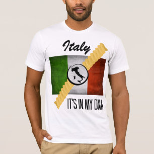 Italy It's in My DNA Ancestry Italian Flag Rotini T-Shirt
