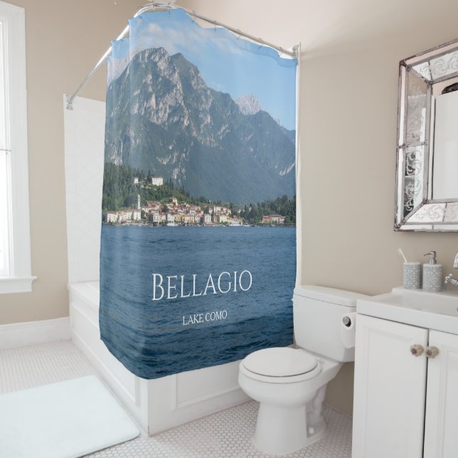 Italy Lake Como Shower Curtain (In Situ)