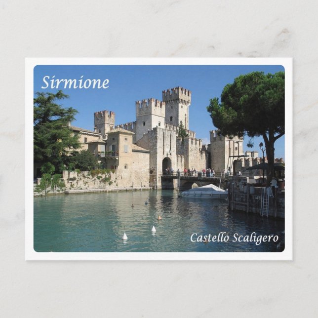 Italy - Lake Garda - Sirmione - Castello Scaligero Postcard (Front)