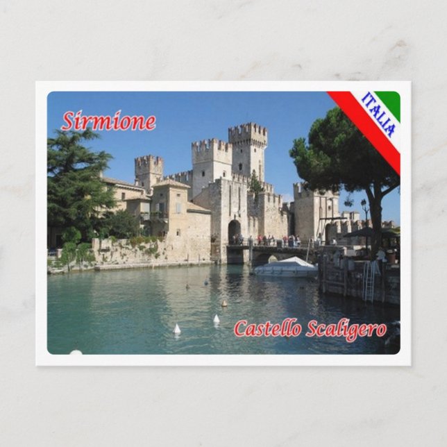 Italy - Lake Garda - Sirmione - Scaligero Castle - Postcard (Front)