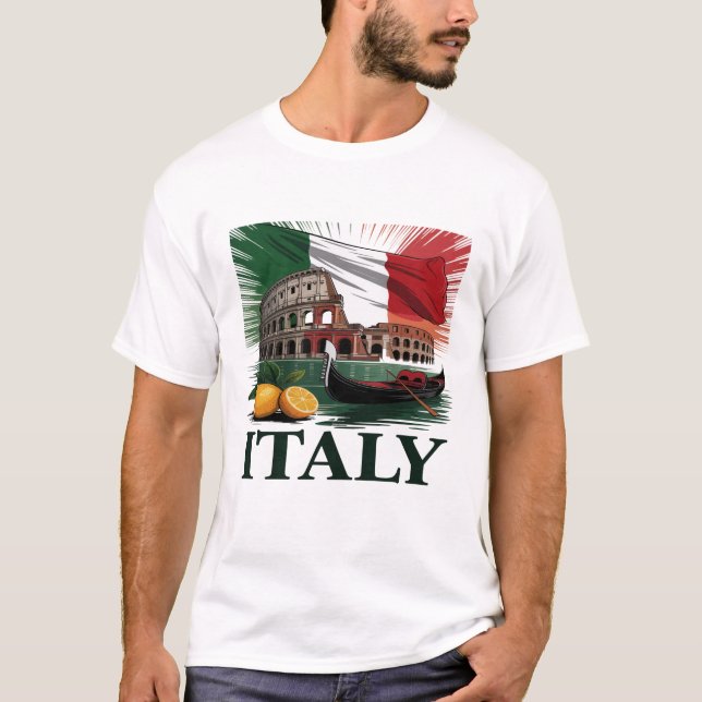 Italy Landmark Passion T-Shirt Design (Front)