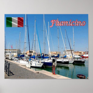 Italy - Lazio - Fiumicino - Harbor - Poster
