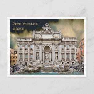 Italy - Lazio - Rome - Trevi Fountain - Postcard