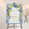 Italy Lemon Blue Tiles Bridal Shower Welcome Sign