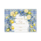 Italy Lemon Tiles How Many Kisses Game Place Card