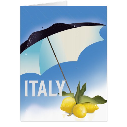 Italy Lemons Vintage style travel poster Card