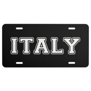 Italy License Plate