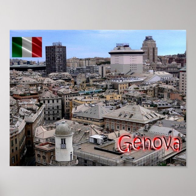 Italy - Liguria - Genoa - downtown - Poster (Front)