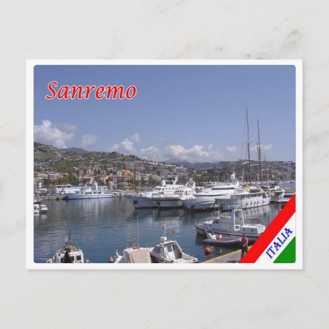 Italy - Liguria - Sanremo - Harbor - Postcard (Front)