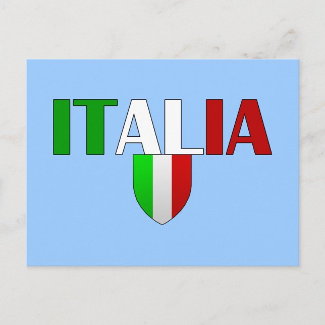 Italy logo flag of Italy shield for Italians Postcard (Front)