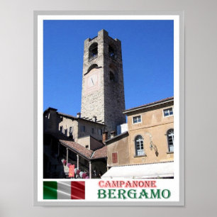 Italy - Lombardy - Bergamo - Campanone - Poster