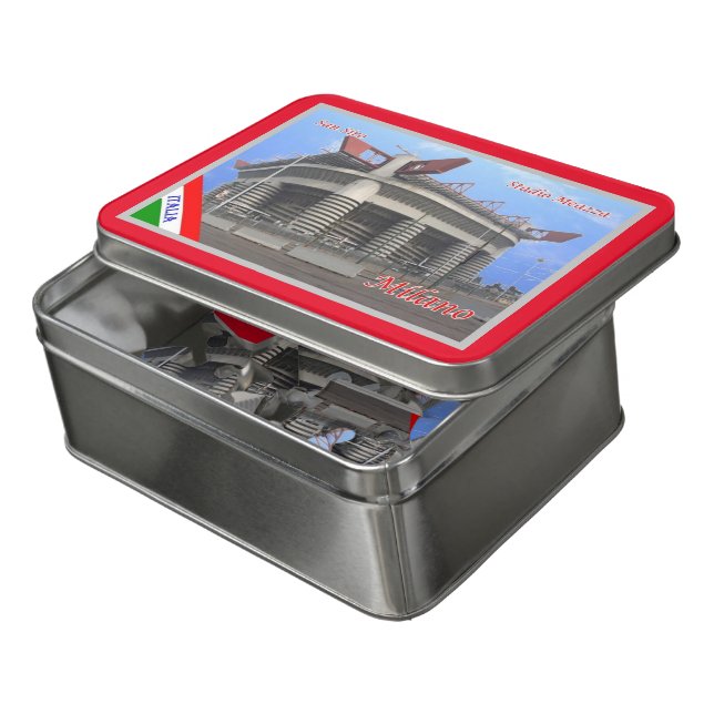 Italy - Lombardy - Milan - San Siro Stadium Meazza Jigsaw Puzzle (Lid Open)