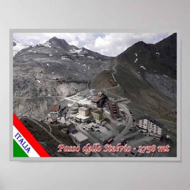Italy - Lombardy - Stelvio Pass - Poster (Front)
