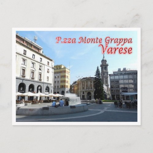 Italy _ Lombardy _ Varese _ Monte Grappa Square _ Postcard