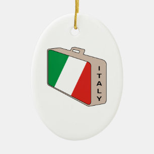 Italy Luggage Ceramic Ornament