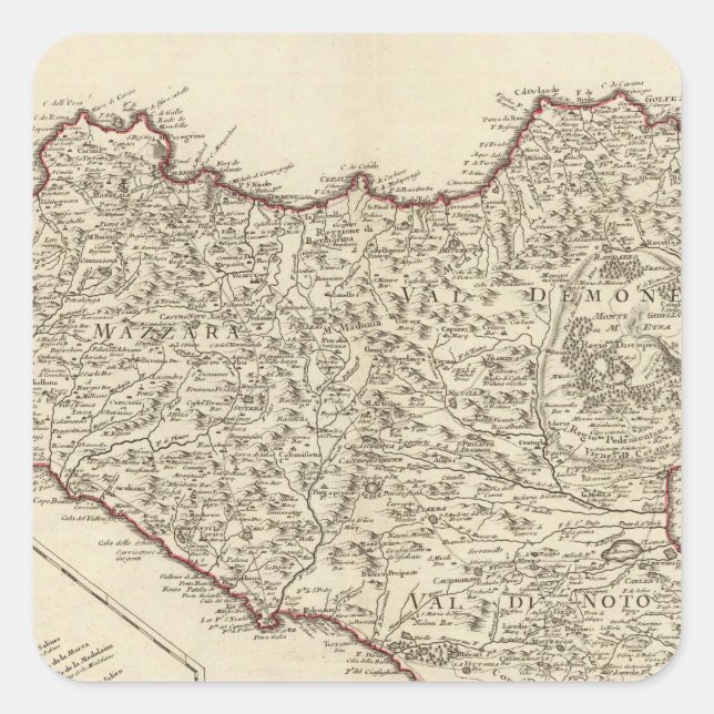 Italy, Malta Square Sticker (Front)