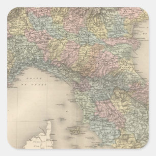 Italy Map 2 Square Sticker
