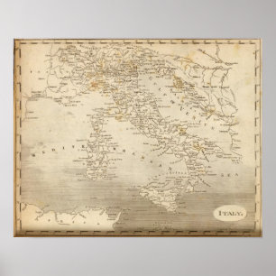 Italy Map by Arrowsmith Poster