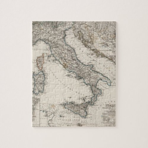 Italy Map by Stieler Jigsaw Puzzle