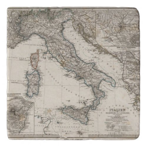 Italy Map by Stieler Trivet
