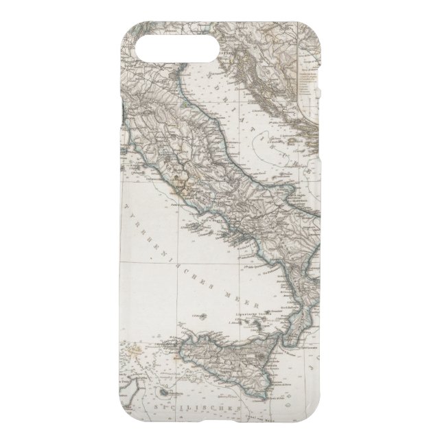 Italy Map by Stieler Uncommon iPhone Case (Back)
