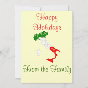 Italy map Christmas card