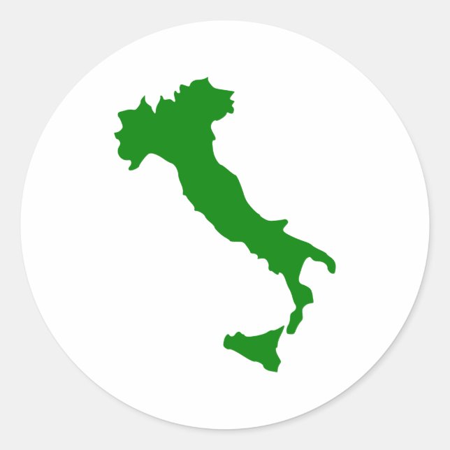 Italy Map Classic Round Sticker (Front)