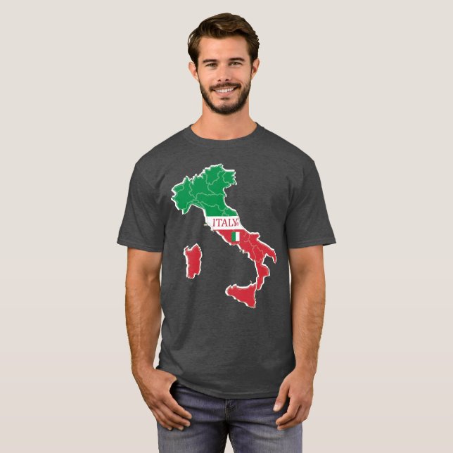 Italy Map Classic Shirt Apparel Sale; Man or Lady (Front Full)