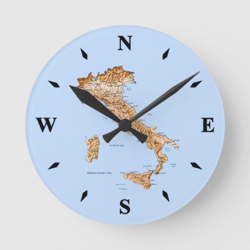 Italy Map Clock