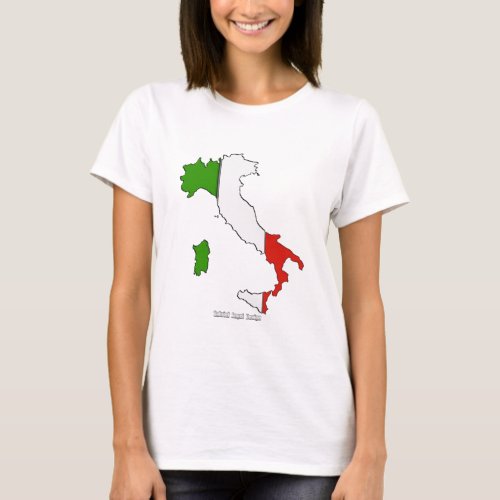 Italy Map Flag T_Shirt
