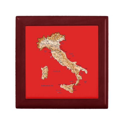 Italy Map Gift Box