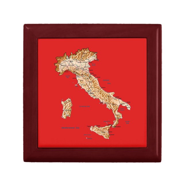 Italy Map Gift Box (Front)