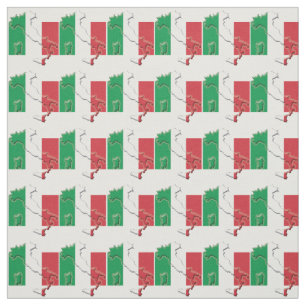 ITALY MAP Italian Flag Fabric