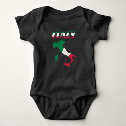 Italy Map Italian Italia Baby Bodysuit