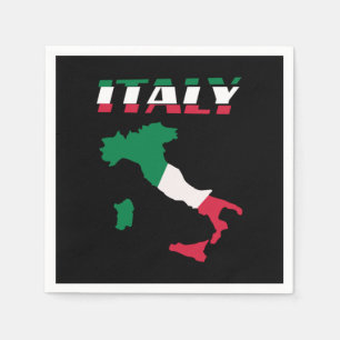 Italy Map Italian Italia Napkins