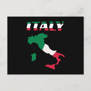 Italy Map Italian Italia Postcard