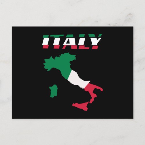 Italy Map Italian Italia Postcard