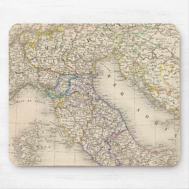 Italy Map Mouse Pad (Front)