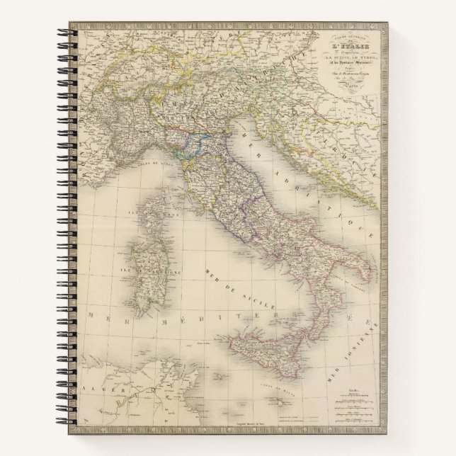 Italy Map Notebook (Front)