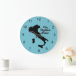 Italy Map Outline Design Clock