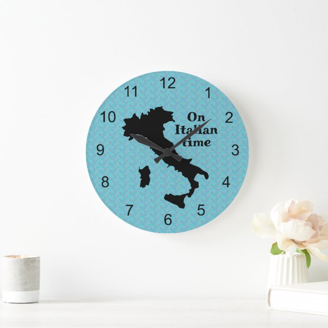 Italy Map Outline Design Clock (Home)