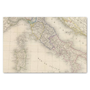 Italy Map Tissue Paper