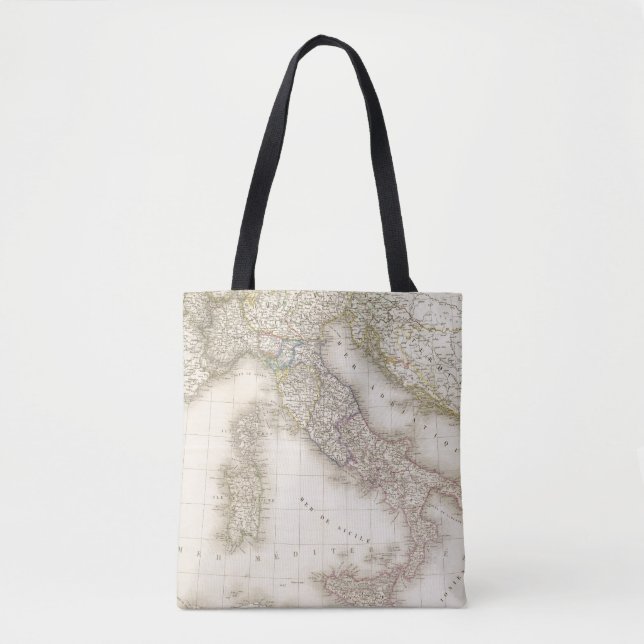 Italy Map Tote Bag (Front)