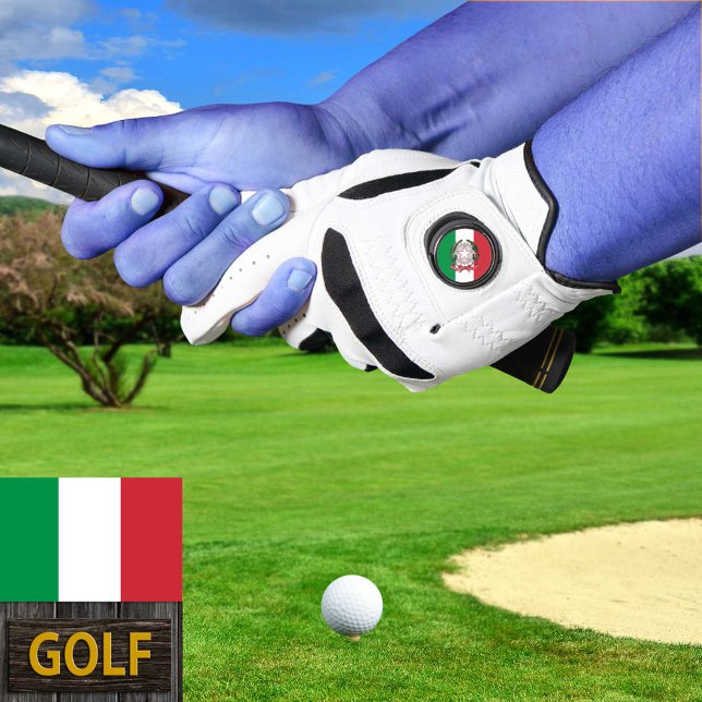 Italy marker & Italian Flag leather Golf Glove (Creator Uploaded)