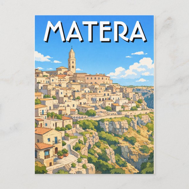 Italy Matera Travel Postcard (Front)