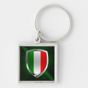 Italy Metallic Emblem Keychain